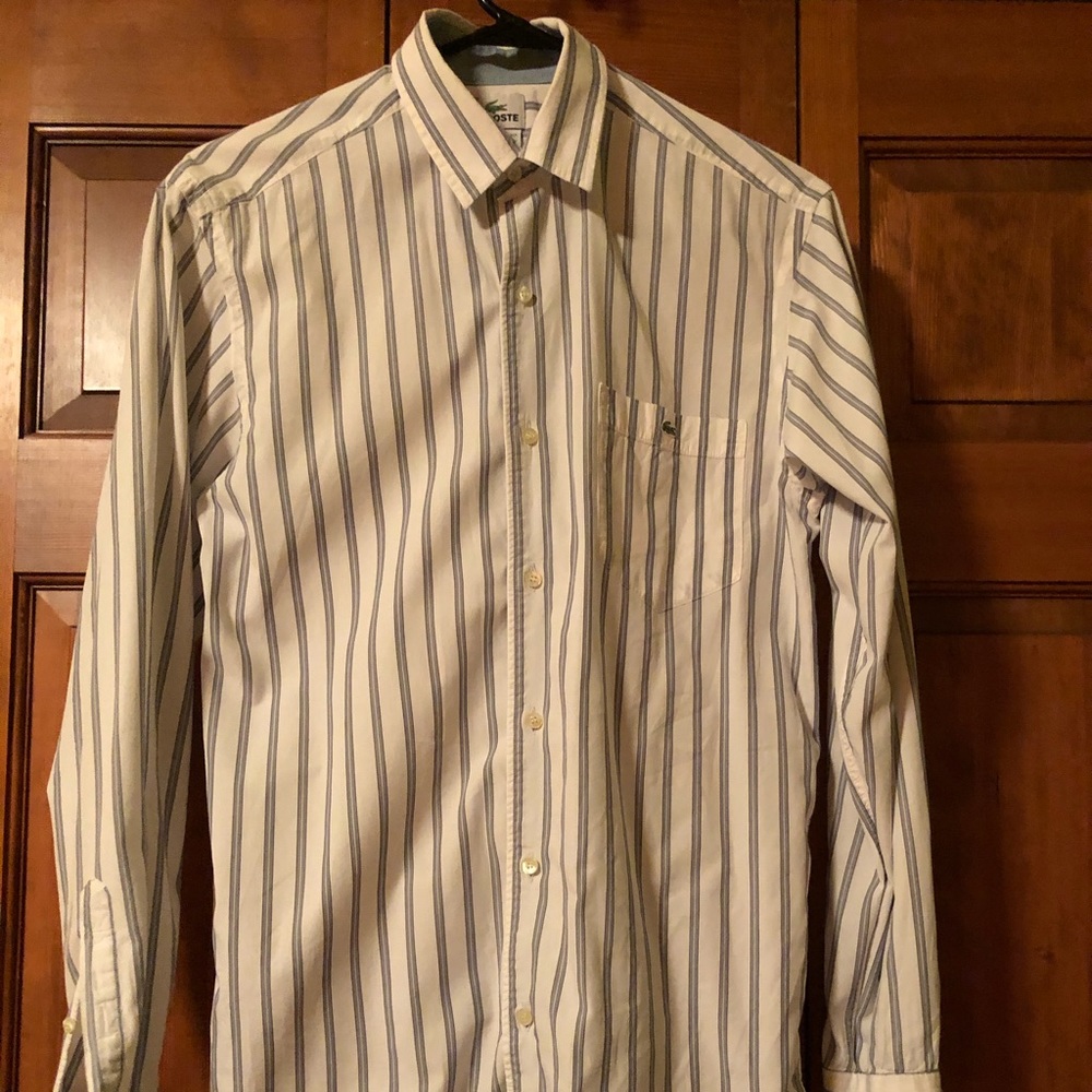 ❌Lacoste Button-Down Long-Sleeved Shirt 15/38